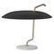 Model 537 Table Lamp with Black Reflector and Brass Structure by Gino Sarfatti for Astep, Image 1