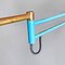 Mid-Century Modern Italian Brass and Colored Metal Adjustable Arm Lamp, 1950s 10