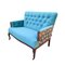 Georgian Sofa with New Blue Upholstery, Image 4
