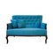 Georgian Sofa with New Blue Upholstery 1