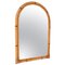 Mid-Century Italian Arch Mirror with Double Bamboo Wicker Frame, Italy, 1970s, Image 1