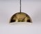 Lámpara colgante italiana Mid-Century de metal dorado atribuida a Franco Albini, años 70, Imagen 12