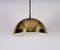 Mid-Century Italian Gilt Metal Pendant Lamp Attributed to Franco Albini, 1970s, Image 12