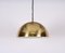 Mid-Century Italian Gilt Metal Pendant Lamp Attributed to Franco Albini, 1970s, Image 7