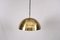 Mid-Century Italian Gilt Metal Pendant Lamp Attributed to Franco Albini, 1970s, Image 3