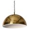 Mid-Century Italian Gilt Metal Pendant Lamp Attributed to Franco Albini, 1970s 1