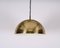 Mid-Century Italian Gilt Metal Pendant Lamp Attributed to Franco Albini, 1970s 9