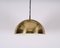 Mid-Century Italian Gilt Metal Pendant Lamp Attributed to Franco Albini, 1970s, Image 9