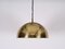 Mid-Century Italian Gilt Metal Pendant Lamp Attributed to Franco Albini, 1970s 13