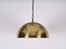 Mid-Century Italian Gilt Metal Pendant Lamp Attributed to Franco Albini, 1970s, Image 13