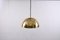 Mid-Century Italian Gilt Metal Pendant Lamp Attributed to Franco Albini, 1970s, Image 6