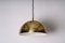 Mid-Century Italian Gilt Metal Pendant Lamp Attributed to Franco Albini, 1970s 19