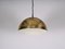 Mid-Century Italian Gilt Metal Pendant Lamp Attributed to Franco Albini, 1970s 17