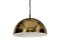 Mid-Century Italian Gilt Metal Pendant Lamp Attributed to Franco Albini, 1970s, Image 4