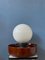 Large West German Ceramic Table Lamp with Glass Shade 1