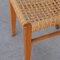 Mid-Century French Rope Dining Chairs attibuted to Audoux-Minet, Set of 5, Image 3