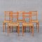 Mid-Century French Rope Dining Chairs attibuted to Audoux-Minet, Set of 5, Image 1