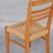 Mid-Century French Rope Dining Chairs attibuted to Audoux-Minet, Set of 5, Image 5