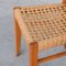 Mid-Century French Rope Dining Chairs attibuted to Audoux-Minet, Set of 5, Image 4