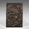 Antique Relief Fire Cast Iron Back Panel, 1850s 2