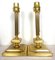 Neoclassical Brass Table Lamps with Pull Cord, Set of 2 12