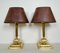 Neoclassical Brass Table Lamps with Pull Cord, Set of 2 11