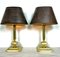 Neoclassical Brass Table Lamps with Pull Cord, Set of 2 2