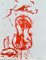 Arman, Rote Violine, Original Lithographie 2