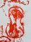 Arman, Rote Violine, Original Lithographie 3