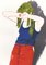 Françoise Pétrovitch, The Girl With Green Hair, 2021, Original Lithograph 1