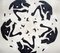 Cleon Peterson, Flowers of Evil: There Is an End to Everything (White Bone), 2021, Screenprint 2