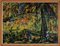 Nkusu Felelo, Landschaftsmalerei mit Figuren, Öl auf Leinwand, gerahmt 3