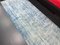 Vintage Blue Ombre Patterned Faded Runner Rug, Image 7