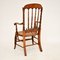 Antique Victorian Carved and Cane Seated Armchair 11