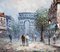 Caroline Burnett, Scena di strada Arc De Triomphe, anni '30, olio su tela, Immagine 10