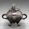 Antique Chinese Bronze Incense Burner with Dragon 6