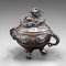 Antique Chinese Bronze Incense Burner with Dragon, Image 3