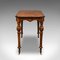 Antique English Marquetry Inlaid Walnut Centre Table, Image 4