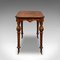 Antique English Marquetry Inlaid Walnut Centre Table, Image 2