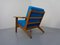 Poltrona Hallingdal GE290 in quercia di Hans J. Wegner per Getama, anni '60, Immagine 9