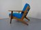 Poltrona Hallingdal GE290 in quercia di Hans J. Wegner per Getama, anni '60, Immagine 7