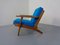 Oak & Kvadrat Hallingdal GE290 Armchair by Hans J. Wegner for Getama, 1960s 6