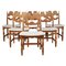 Dining Chairs by Henning Kjærnulf, Set of 6 1
