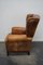 Poltrona Wingback vintage in pelle color cognac, Paesi Bassi, Immagine 8