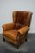 Poltrona Wingback vintage in pelle color cognac, Paesi Bassi, Immagine 6