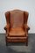 Vintage Dutch Cognac Colored Wingback Leather Club Chair, Image 2