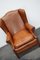Vintage Dutch Cognac Colored Wingback Leather Club Chair, Image 3