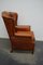 Vintage Dutch Cognac Colored Wingback Leather Club Chair 8