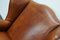 Vintage Dutch Cognac Colored Wingback Leather Club Chair 6
