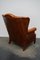 Fauteuil à Oreilles Vintage en Cuir Couleur Cognac, Pays-Bas 10